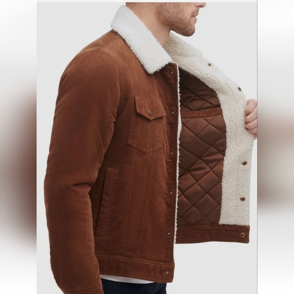 GUESS Corduroy Lined Coat Size XXL - Picture 3 of 10